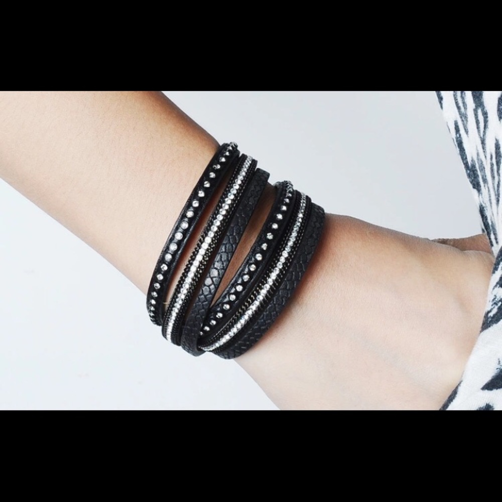 1 LEFT! 100% Real Leather bangle bracelet - Picture 2 of 3